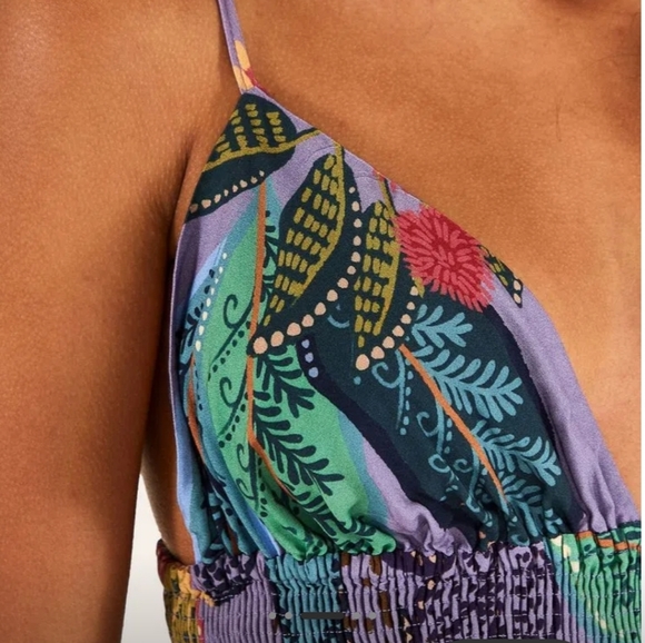 Farm Rio Smocked Triangle Tank Top - Picture 2 of 5